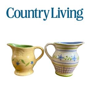 COUNTRY LIVING➕1998 Set Of 2 Dry Goods Pitchers